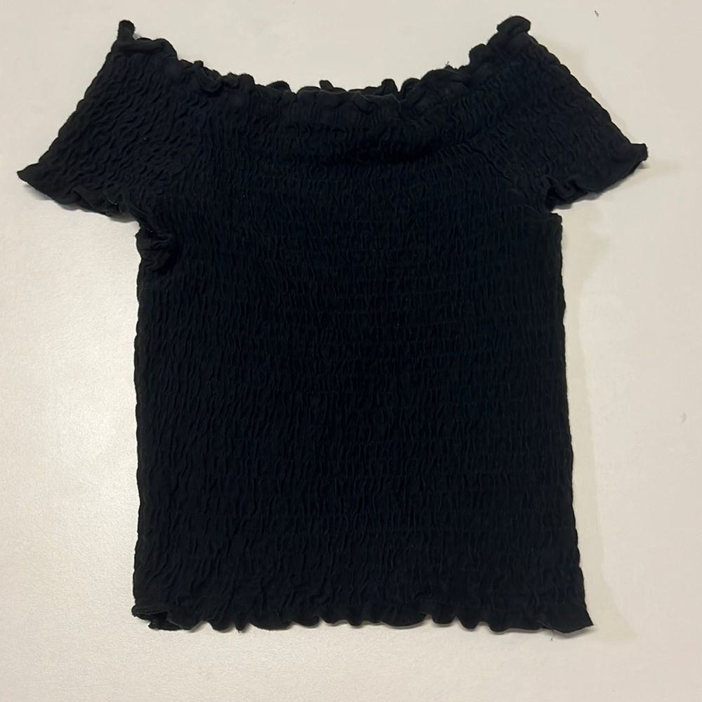 Black Small Polly & Esther Black Stretchy Cropped Top